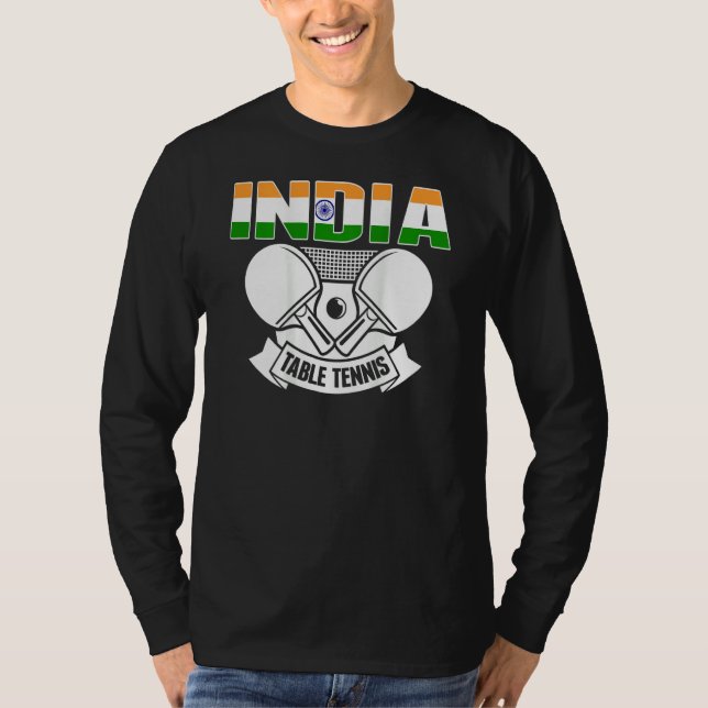 T-shirt India Table Tennis   Support Indian Ping Pong Team (Devant)