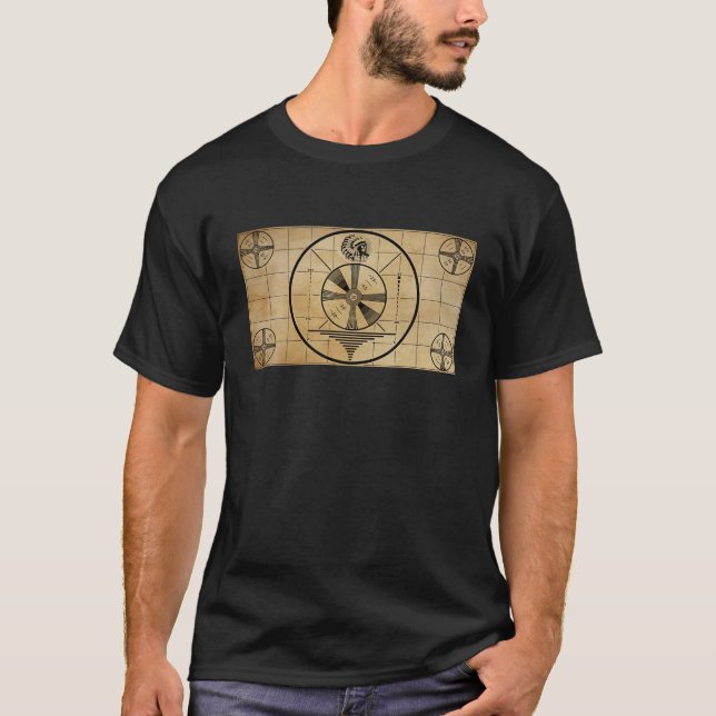 T-shirt Indian TV Motif T Shirt Old Television Colo (Devant)