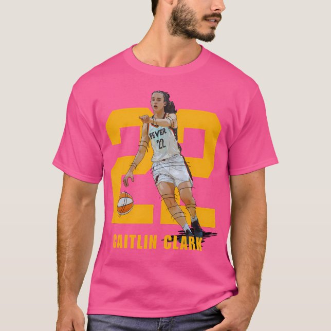T-shirt Indiana Caitlin Clark 22 Cartoon Women Basketball (Devant)