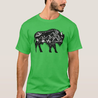 T-shirt Indiana Dunes National Park Starry Sky Bison