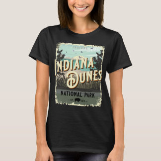 T-shirt Indiana Dunes National Park Vintage Travel Poster