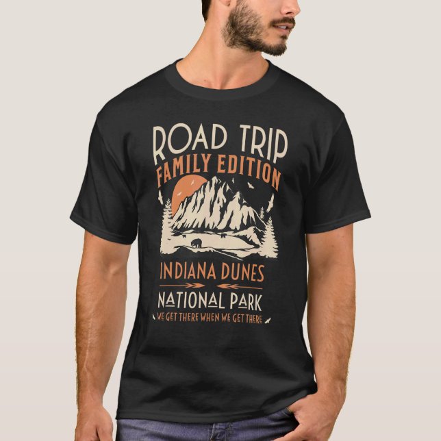 T-shirt Indiana Dunes Us National Park Family Road Trier V (Devant)
