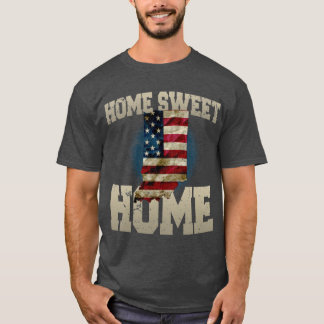 T-shirt Indiana Home sweet Home US Flag Awesome Design Gif