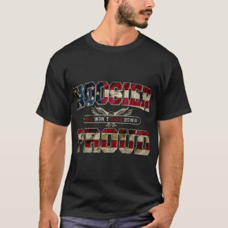 T-shirt Indiana Hoosier Cadeau Fier Drapeau US Design géni