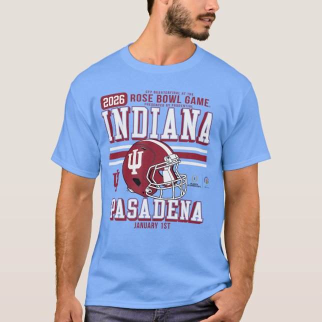 T-shirt Indiana Hoosiers Rose Bowl 20252026 CFP Quarterfin (Devant)