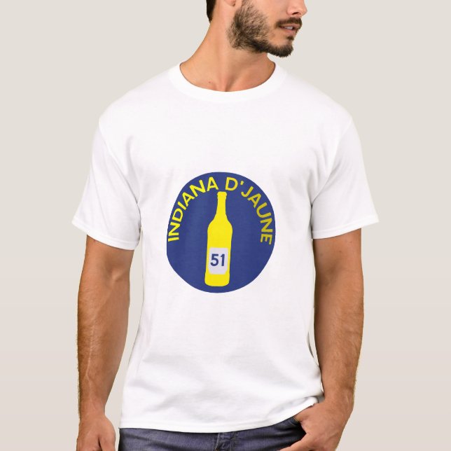 T-shirt indiana jaune apero humour alcool jones 51 230323 (Devant)