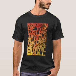 T-shirt Indiana Jones Raiders Des Titres De Film Lost Ark