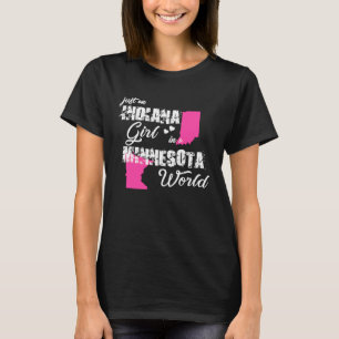 T-shirt Indiana Juste une fille de l'Indiana dans un Minn