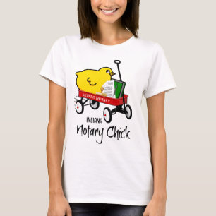 T-shirt Indiana Mobile Notaire Chick Red Wagon