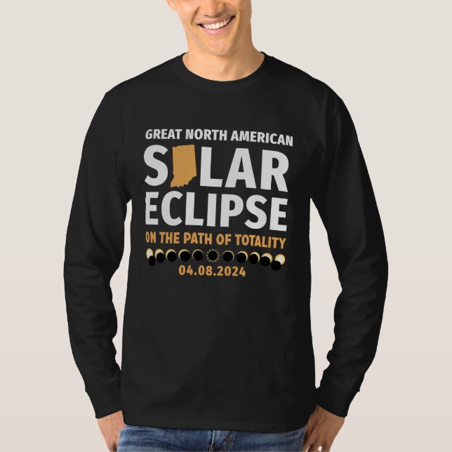 T-shirt Indiana On The Path Of Totality Solar Eclipse 04 0 (Devant)