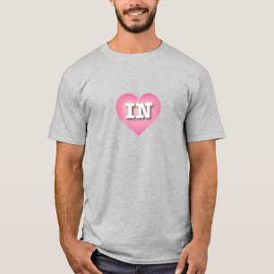 T-shirt Indiana Pink Fade Heart - I love IN