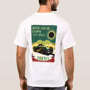 T-shirt Indiana Travel Poster Eclipse à deux côtés