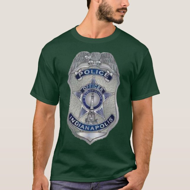 T-shirt Indianapolis Indiana Police Officer Badge Oversize (Devant)