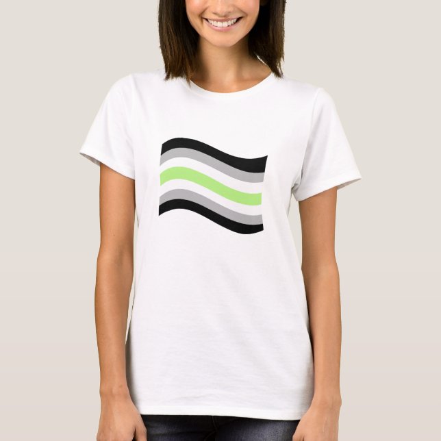 T-shirt Indicateur agender Pride Wavy (Devant)