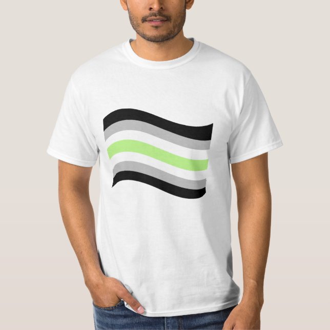 T-shirt Indicateur agender Pride Wavy (Devant)