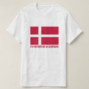 T-shirt Indicateur Danemark du texte personnalisé