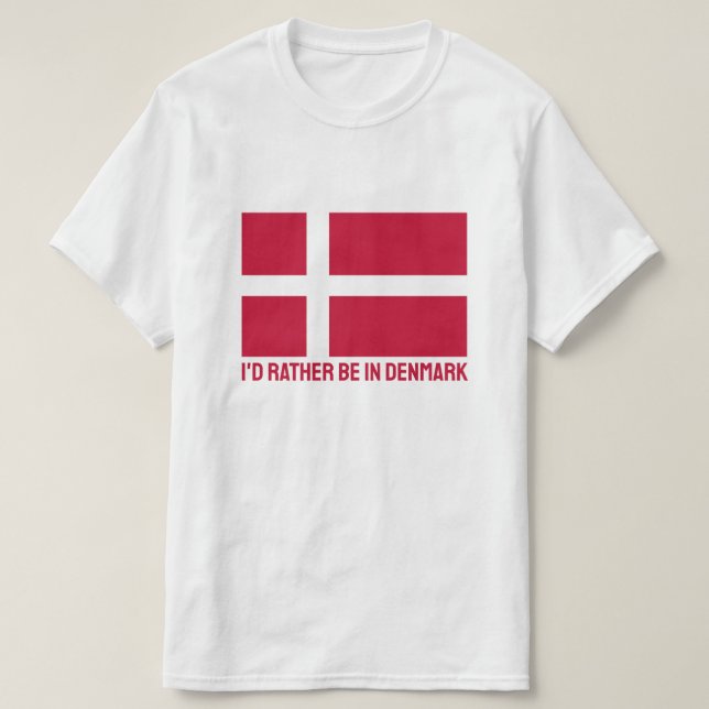 T-shirt Indicateur Danemark du texte personnalisé (Design devant)