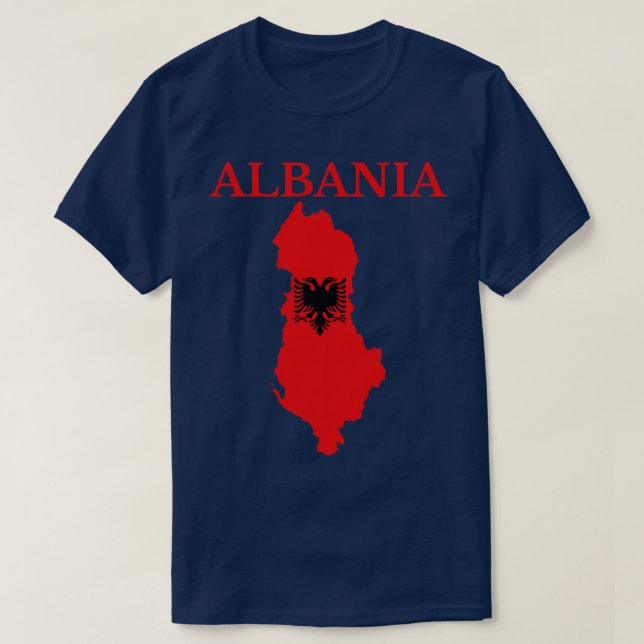 T-shirt Indicateur de carte Albanie (Design devant)
