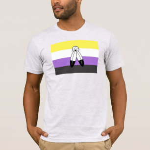 T-shirt Indicateur de fierté binaire à deux esprits