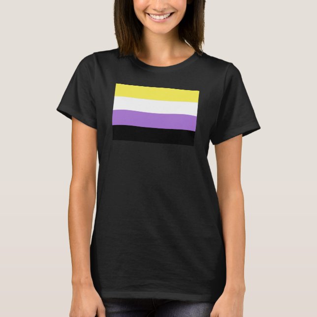 T-shirt Indicateur de fierté non binaire (Devant)