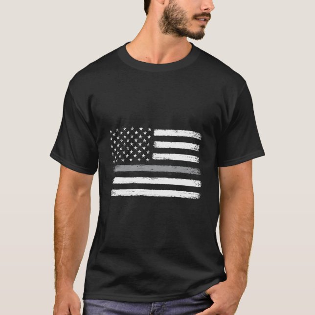 T-shirt Indicateur de ligne mince Silver Agent correctionn (Devant)