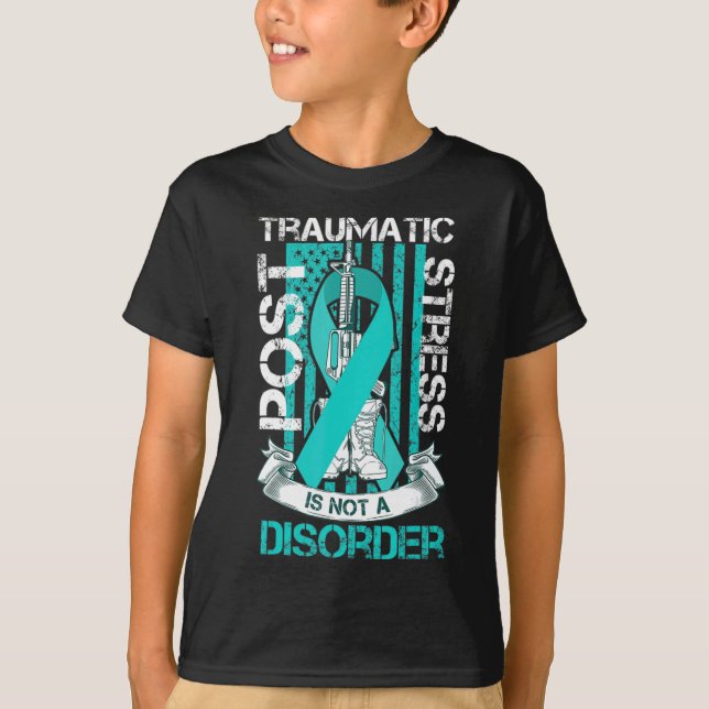 T-shirt Indicateur De Stress Traumatique turquoise Post-Ru (Devant)