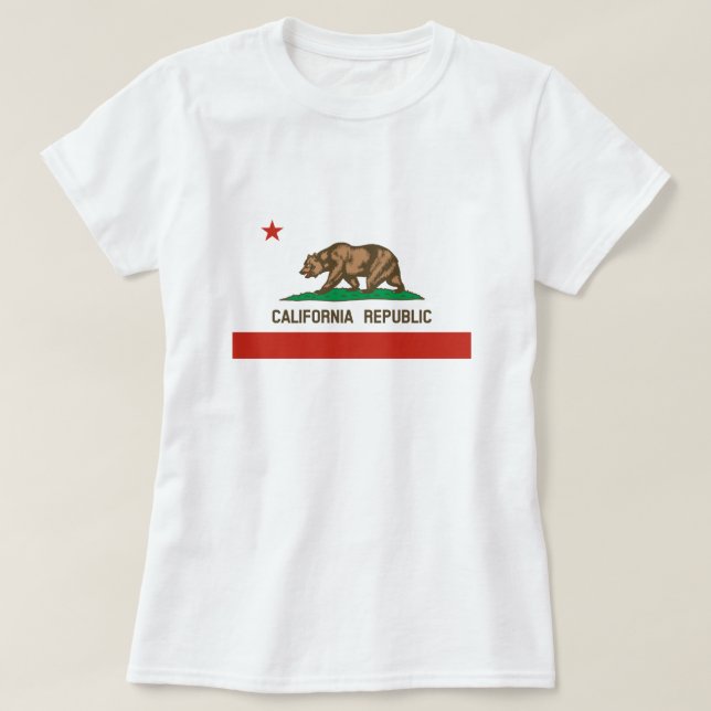 T-shirt Indicateur d'État de la République de Californie (Design devant)