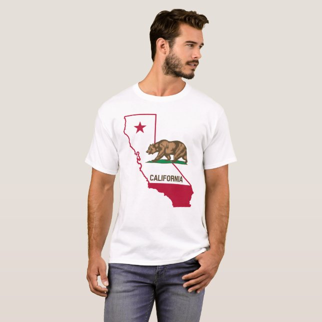 T-shirt Indicateur et drapeau de Californie (Devant entier)