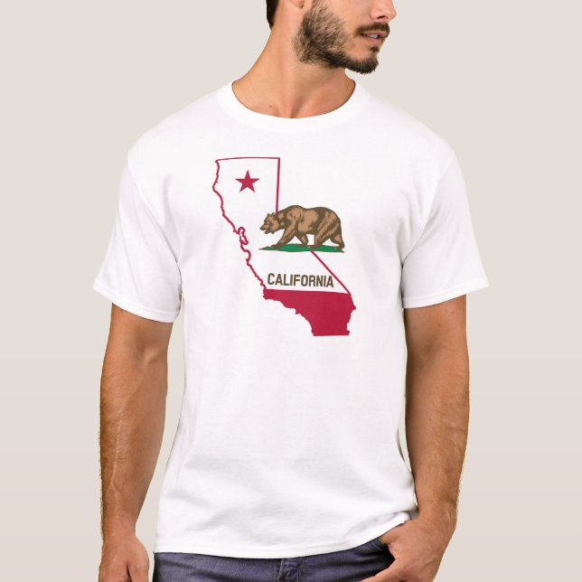 T-shirt Indicateur et drapeau de Californie (Devant)