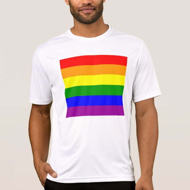 T-shirt Indicateur gay pride (Devant)