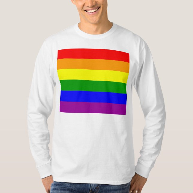 T-shirt Indicateur gay pride (Devant)