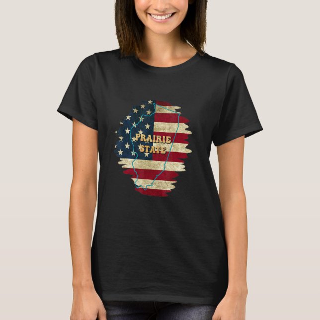 T-shirt Indicateur Illinois Il Us (Devant)