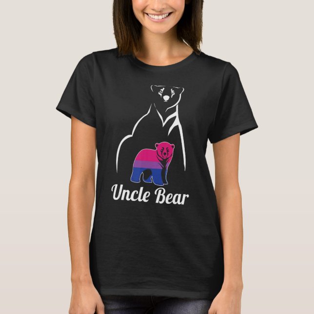 T-shirt Indicateur Lgbt Bisexual Uncle Bear Bi Pride (Devant)