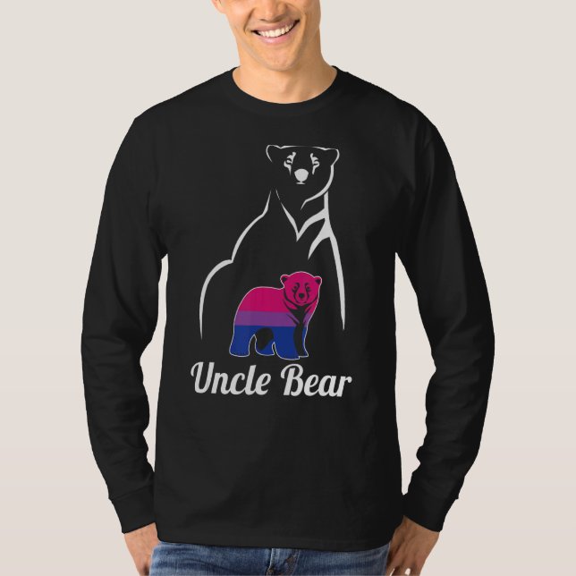 T-shirt Indicateur Lgbt Bisexual Uncle Bear Bi Pride (Devant)