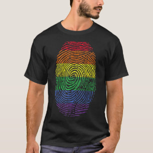 T-shirt Indicateur Lgbt Empreinte Fière Lgbt Pride 1