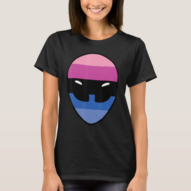 T-shirt Indicateur Omnisexuel Alien de la fierté (Devant)