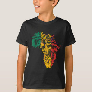 T-shirt Indicateur panafricain Empreinte d'histoire noire