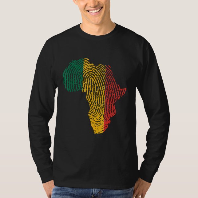 T-shirt Indicateur panafricain Empreinte d'histoire noire  (Devant)
