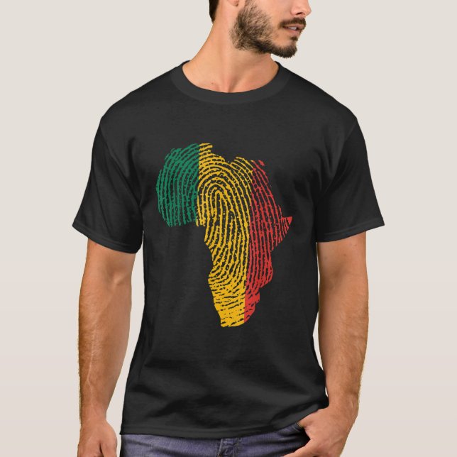 T-shirt Indicateur panafricain Empreinte d'histoire noire  (Devant)