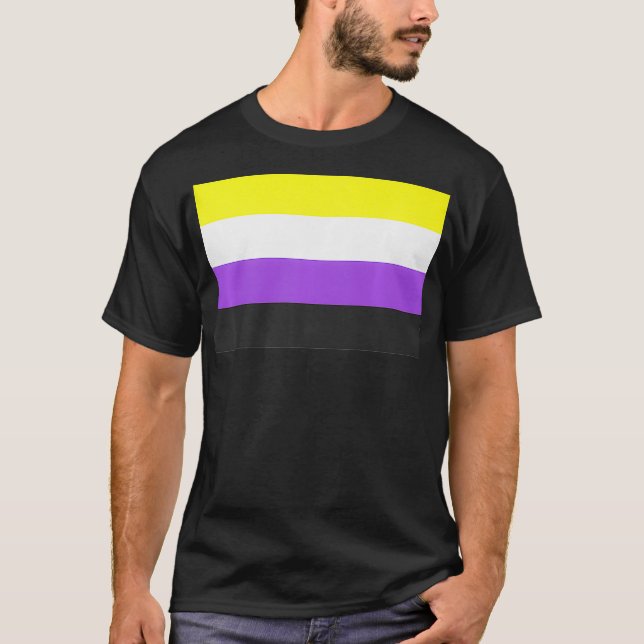 T-shirt Indicateur Pride non binaire Premium (Devant)