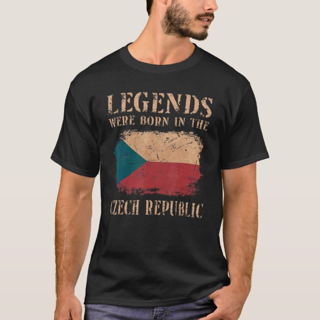 T-shirt Indicateur République tchèque vintage (Devant)