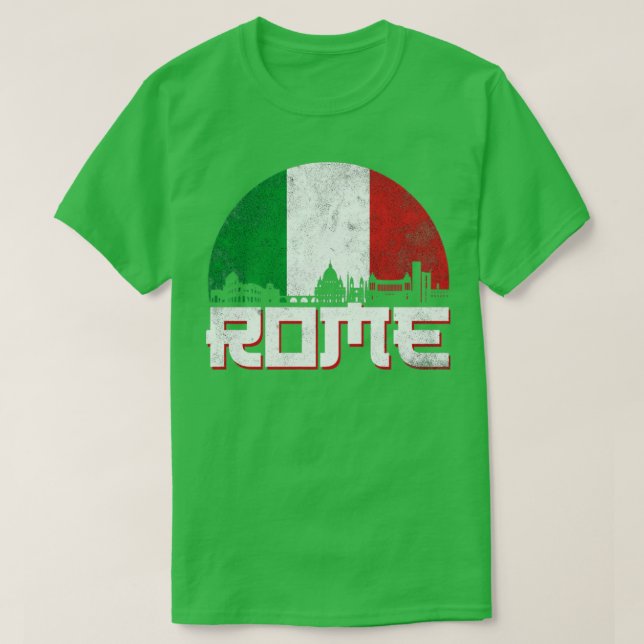 T-shirt Indicateur Rome Skyline Italie (Design devant)