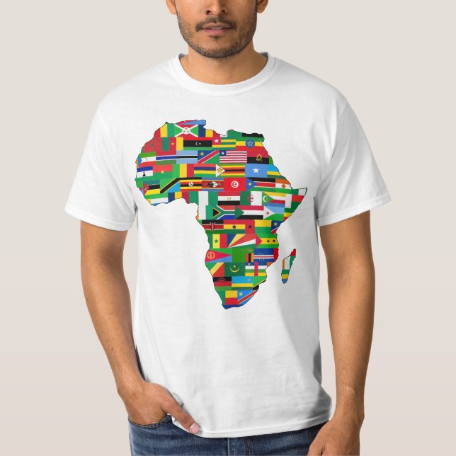 T-shirt Indicateurs de carte africaine (Devant)