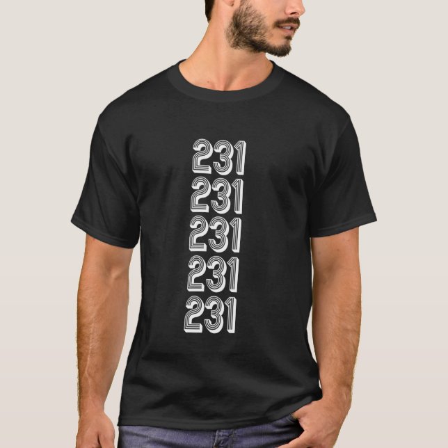T-shirt Indicatif régional 231 Akron OH (Devant)