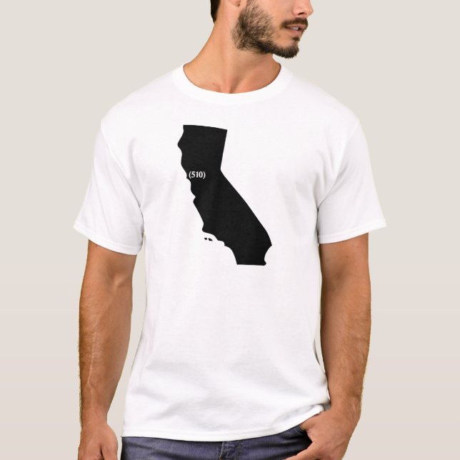 T-shirt Indicatif régional 510, la Californie, région de (Devant)