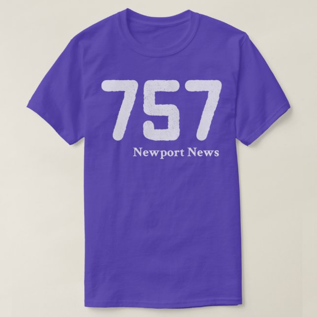 T-shirt Indicatif régional 757 Newport News Virginia (Design devant)