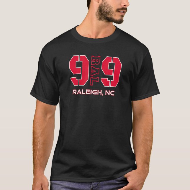 T-shirt Indicatif régional 919 Raleigh North Carolina NC C (Devant)