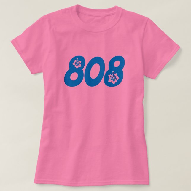 T-shirt Indicatif régional de 808 Hawaï (Design devant)