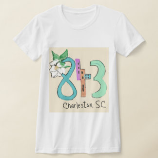 T-shirt Indicatif régional de Charleston en Caroline du Su