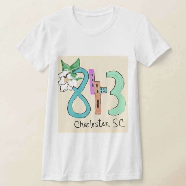 T-shirt Indicatif régional de Charleston en Caroline du Su (Poser)